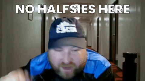 No halfsies here no halvesies here no 1/2 no halves no halfs